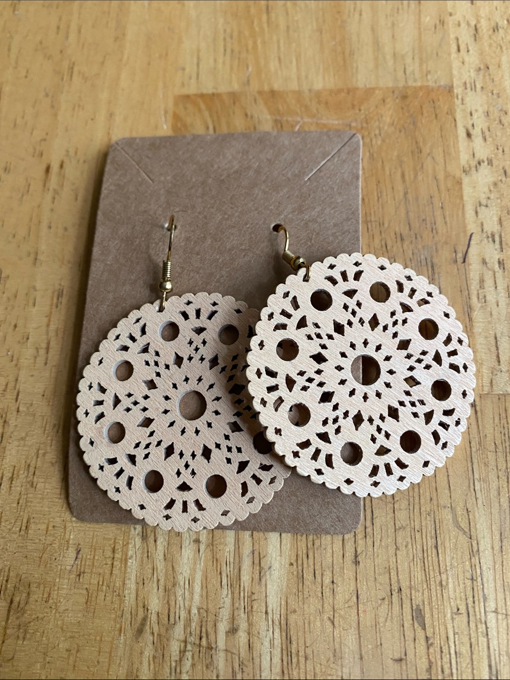 Wood earrings new